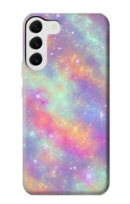 W3706 Pastel Rainbow Galaxy Pink Sky Funda Carcasa Case y Caso Del Tirón Funda para Samsung Galaxy S23 Plus