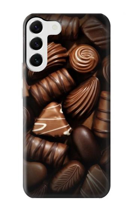 W3840 Dark Chocolate Milk Chocolate Lovers Funda Carcasa Case y Caso Del Tirón Funda para Samsung Galaxy S23 Plus