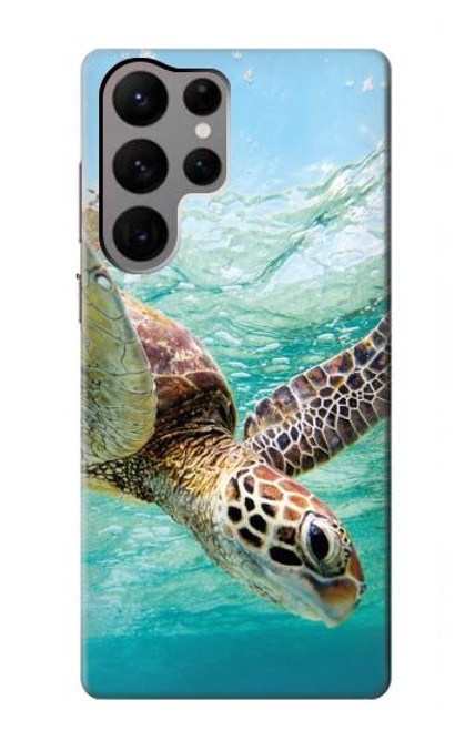 W1377 Ocean Sea Turtle Funda Carcasa Case y Caso Del Tirón Funda para Samsung Galaxy S23 Ultra