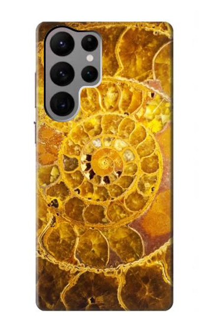 W1789 Ammonite Fossils Funda Carcasa Case y Caso Del Tirón Funda para Samsung Galaxy S23 Ultra