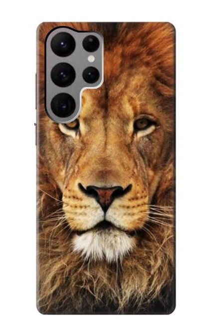 W2870 Lion King of Beasts Funda Carcasa Case y Caso Del Tirón Funda para Samsung Galaxy S23 Ultra