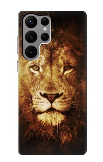 W3182 Lion Funda Carcasa Case y Caso Del Tirón Funda para Samsung Galaxy S23 Ultra