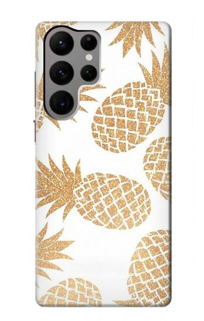 W3718 Seamless Pineapple Funda Carcasa Case y Caso Del Tirón Funda para Samsung Galaxy S23 Ultra