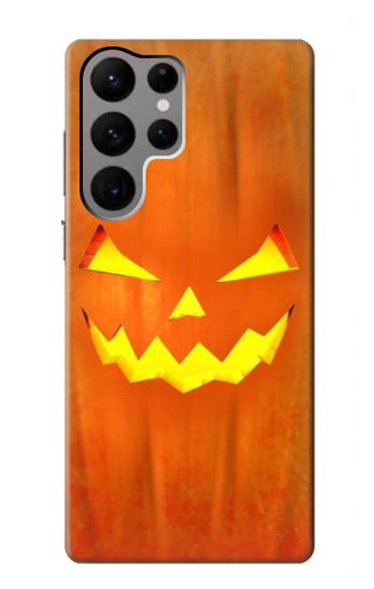 W3828 Pumpkin Halloween Funda Carcasa Case y Caso Del Tirón Funda para Samsung Galaxy S23 Ultra