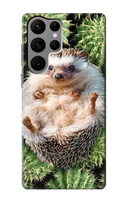 W3863 Pygmy Hedgehog Dwarf Hedgehog Paint Funda Carcasa Case y Caso Del Tirón Funda para Samsung Galaxy S23 Ultra