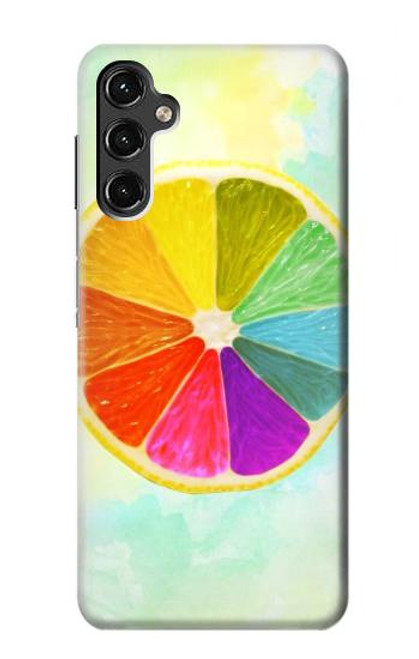 W3493 Colorful Lemon Funda Carcasa Case y Caso Del Tirón Funda para Samsung Galaxy A14 5G