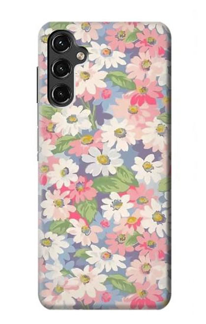 W3688 Floral Flower Art Pattern Funda Carcasa Case y Caso Del Tirón Funda para Samsung Galaxy A14 5G