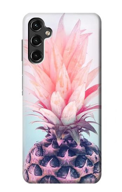 W3711 Pink Pineapple Funda Carcasa Case y Caso Del Tirón Funda para Samsung Galaxy A14 5G