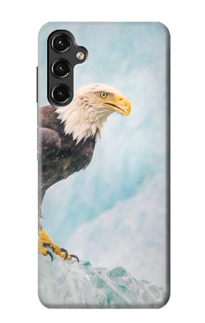 W3843 Bald Eagle On Ice Funda Carcasa Case y Caso Del Tirón Funda para Samsung Galaxy A14 5G