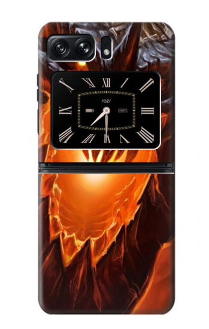 W0414 Fire Dragon Funda Carcasa Case y Caso Del Tirón Funda para Motorola Moto Razr 2022