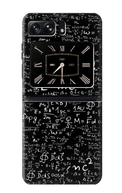 W2574 Mathematics Physics Blackboard Equation Funda Carcasa Case y Caso Del Tirón Funda para Motorola Moto Razr 2022