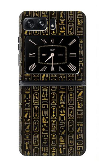 W3869 Ancient Egyptian Hieroglyphic Funda Carcasa Case y Caso Del Tirón Funda para Motorola Moto Razr 2022