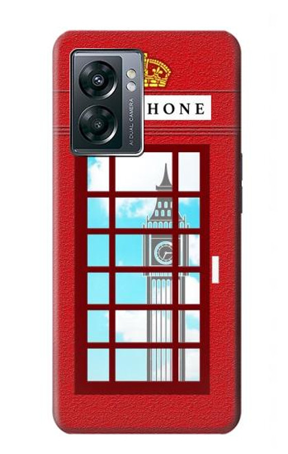 W2059 England British Telephone Box Minimalist Funda Carcasa Case y Caso Del Tirón Funda para OnePlus Nord N300