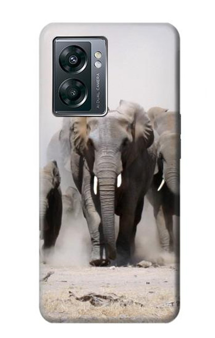 W3142 African Elephant Funda Carcasa Case y Caso Del Tirón Funda para OnePlus Nord N300