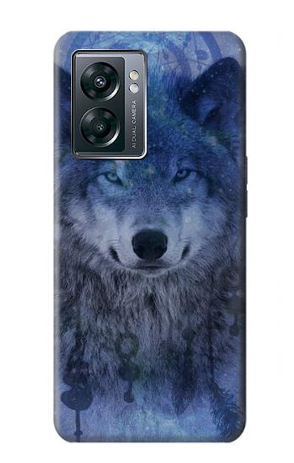 W3410 Wolf Dream Catcher Funda Carcasa Case y Caso Del Tirón Funda para OnePlus Nord N300