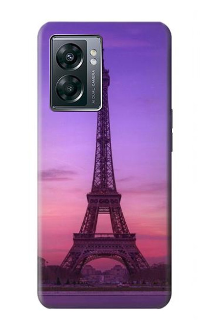 W3447 Eiffel Paris Sunset Funda Carcasa Case y Caso Del Tirón Funda para OnePlus Nord N300