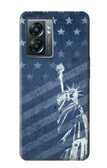 W3450 US Flag Liberty Statue Funda Carcasa Case y Caso Del Tirón Funda para OnePlus Nord N300