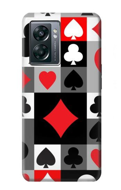 W3463 Poker Card Suit Funda Carcasa Case y Caso Del Tirón Funda para OnePlus Nord N300