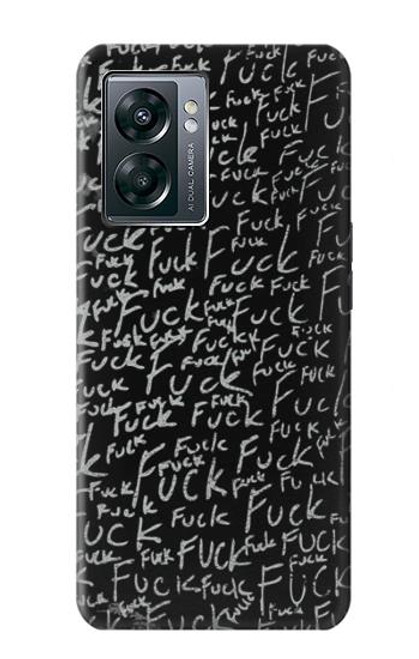 W3478 Funny Words Blackboard Funda Carcasa Case y Caso Del Tirón Funda para OnePlus Nord N300