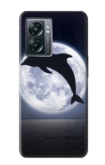 W3510 Dolphin Moon Night Funda Carcasa Case y Caso Del Tirón Funda para OnePlus Nord N300