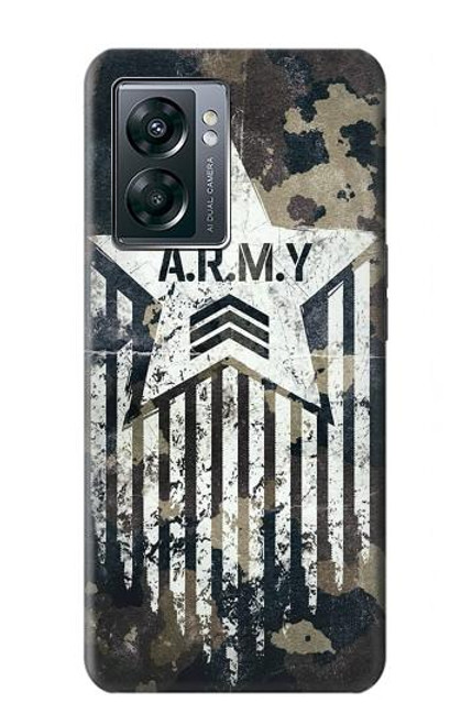 W3666 Army Camo Camouflage Funda Carcasa Case y Caso Del Tirón Funda para OnePlus Nord N300