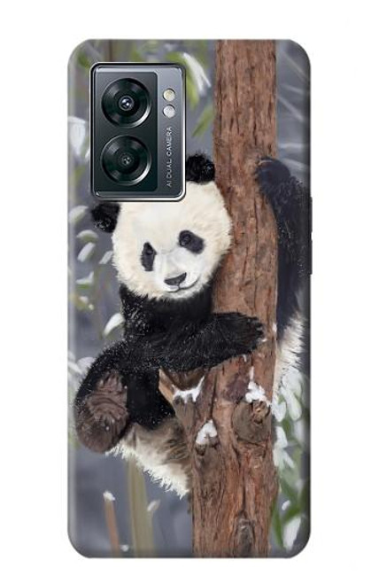 W3793 Cute Baby Panda Snow Painting Funda Carcasa Case y Caso Del Tirón Funda para OnePlus Nord N300