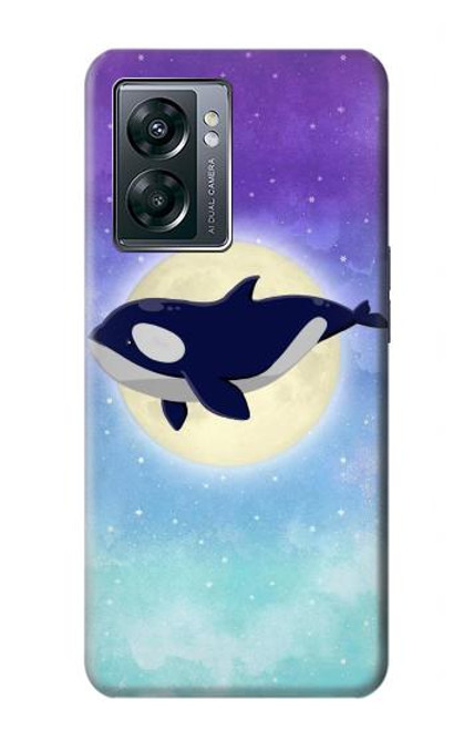 W3807 Killer Whale Orca Moon Pastel Fantasy Funda Carcasa Case y Caso Del Tirón Funda para OnePlus Nord N300