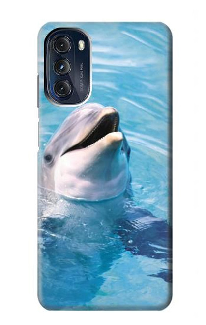 W1291 Dolphin Funda Carcasa Case y Caso Del Tirón Funda para Motorola Moto G 5G (2023)