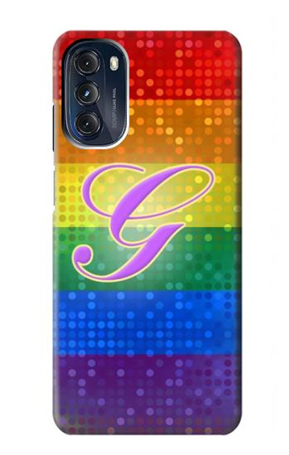 W2899 Rainbow LGBT Gay Pride Flag Funda Carcasa Case y Caso Del Tirón Funda para Motorola Moto G 5G (2023)