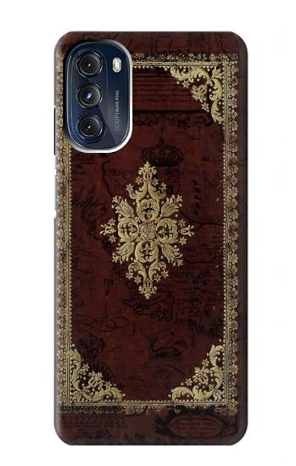 W3014 Vintage Map Book Cover Funda Carcasa Case y Caso Del Tirón Funda para Motorola Moto G 5G (2023)