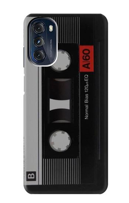 W3516 Vintage Cassette Tape Funda Carcasa Case y Caso Del Tirón Funda para Motorola Moto G 5G (2023)