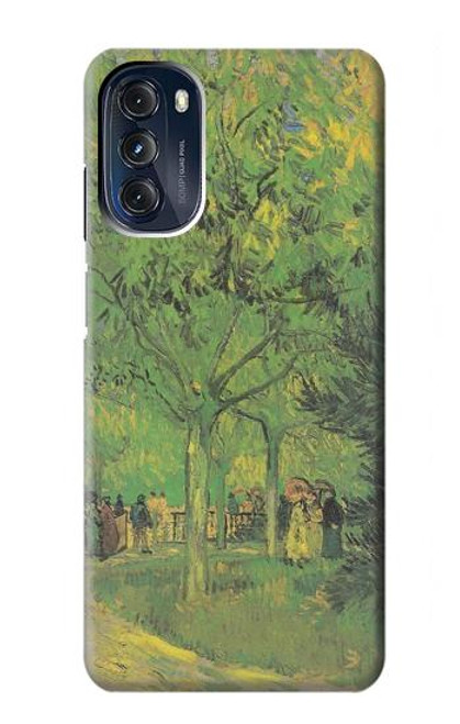 W3748 Van Gogh A Lane in a Public Garden Funda Carcasa Case y Caso Del Tirón Funda para Motorola Moto G 5G (2023)