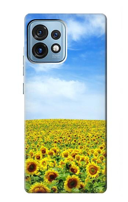 W0232 Sunflower Funda Carcasa Case y Caso Del Tirón Funda para Motorola Edge+ (2023), X40, X40 Pro, Edge 40 Pro