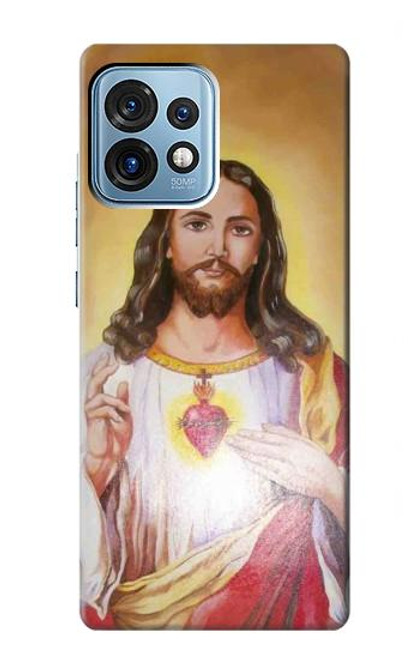 W0798 Jesus Funda Carcasa Case y Caso Del Tirón Funda para Motorola Edge+ (2023), X40, X40 Pro, Edge 40 Pro