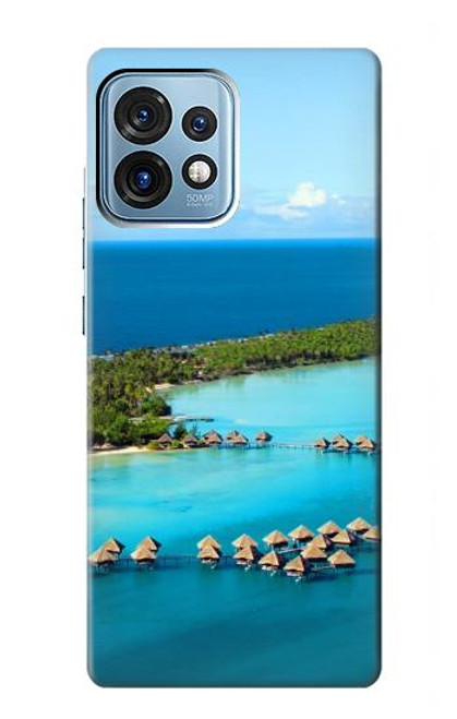 W0844 Bora Bora Island Funda Carcasa Case y Caso Del Tirón Funda para Motorola Edge+ (2023), X40, X40 Pro, Edge 40 Pro