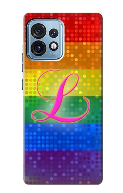 W2900 Rainbow LGBT Lesbian Pride Flag Funda Carcasa Case y Caso Del Tirón Funda para Motorola Edge+ (2023), X40, X40 Pro, Edge 40 Pro