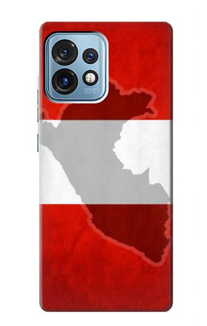 W3018 Peru Flag Funda Carcasa Case y Caso Del Tirón Funda para Motorola Edge+ (2023), X40, X40 Pro, Edge 40 Pro