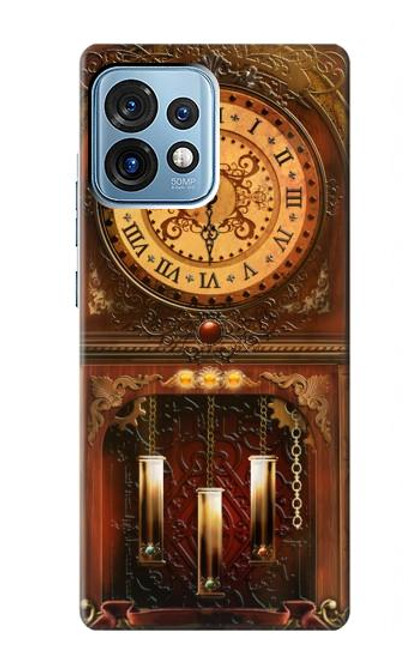 W3174 Grandfather Clock Funda Carcasa Case y Caso Del Tirón Funda para Motorola Edge+ (2023), X40, X40 Pro, Edge 40 Pro