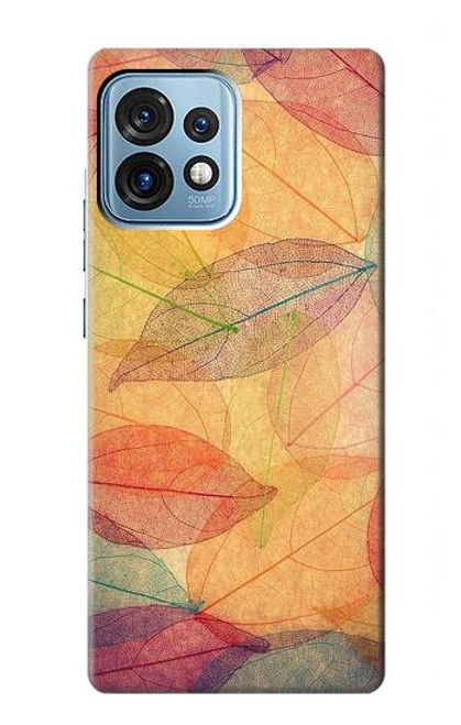 W3686 Fall Season Leaf Autumn Funda Carcasa Case y Caso Del Tirón Funda para Motorola Edge+ (2023), X40, X40 Pro, Edge 40 Pro