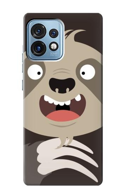 W3855 Sloth Face Cartoon Funda Carcasa Case y Caso Del Tirón Funda para Motorola Edge+ (2023), X40, X40 Pro, Edge 40 Pro