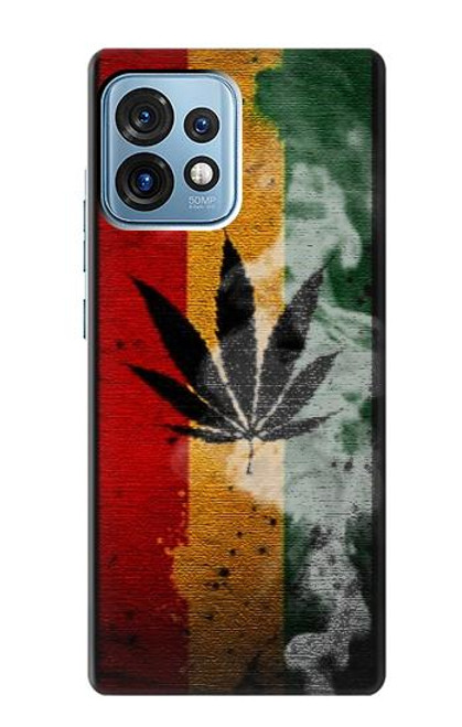 W3890 Reggae Rasta Flag Smoke Funda Carcasa Case y Caso Del Tirón Funda para Motorola Edge+ (2023), X40, X40 Pro, Edge 40 Pro