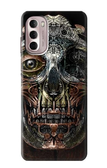 W1685 Steampunk Skull Head Funda Carcasa Case y Caso Del Tirón Funda para Motorola Moto G Stylus 4G (2022)