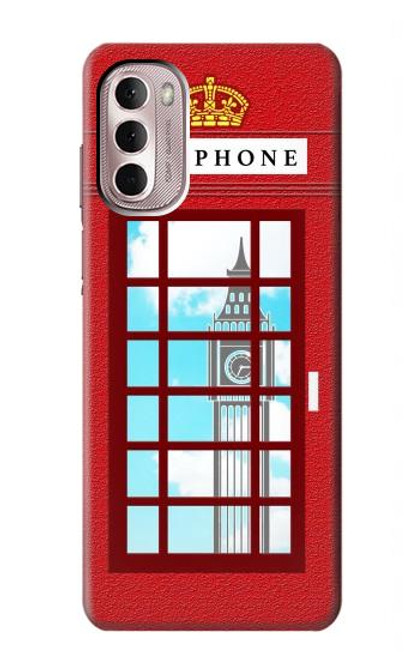 W2059 England British Telephone Box Minimalist Funda Carcasa Case y Caso Del Tirón Funda para Motorola Moto G Stylus 4G (2022)