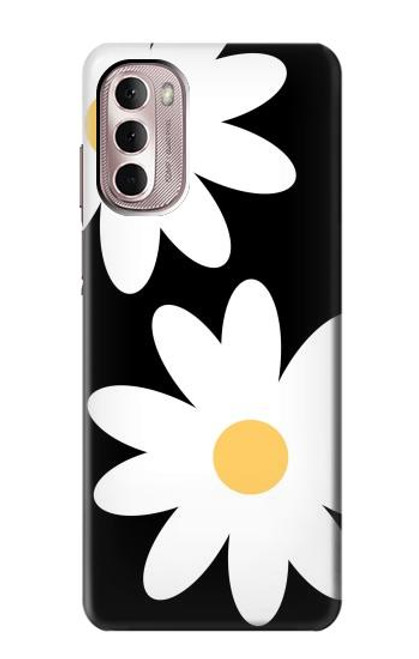W2315 Daisy White Flowers Funda Carcasa Case y Caso Del Tirón Funda para Motorola Moto G Stylus 4G (2022)