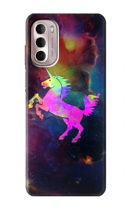 W2486 Rainbow Unicorn Nebula Space Funda Carcasa Case y Caso Del Tirón Funda para Motorola Moto G Stylus 4G (2022)