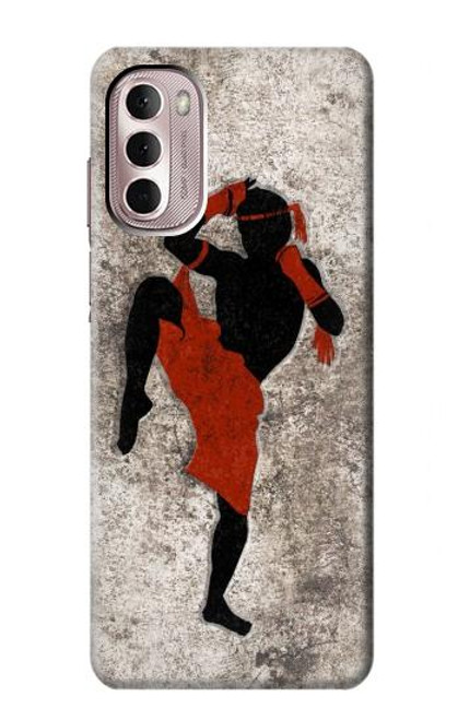 W2634 Muay Thai Kickboxing Martial Art Funda Carcasa Case y Caso Del Tirón Funda para Motorola Moto G Stylus 4G (2022)