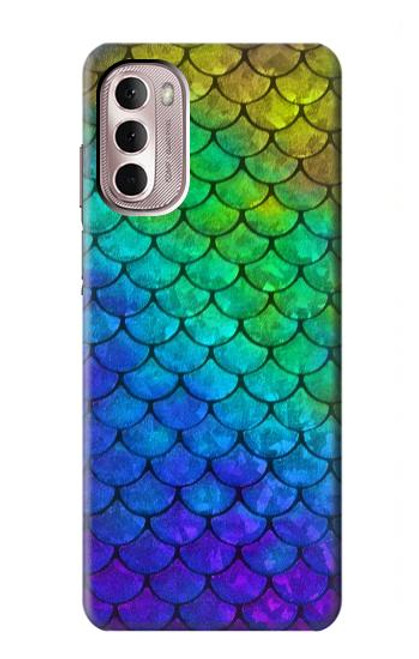 W2930 Mermaid Fish Scale Funda Carcasa Case y Caso Del Tirón Funda para Motorola Moto G Stylus 4G (2022)