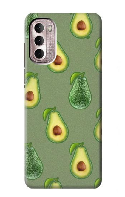 W3285 Avocado Fruit Pattern Funda Carcasa Case y Caso Del Tirón Funda para Motorola Moto G Stylus 4G (2022)