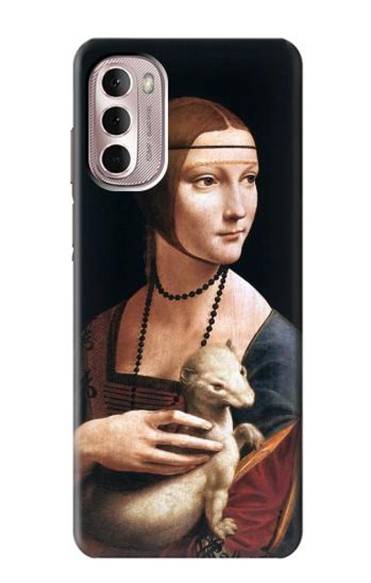 W3471 Lady Ermine Leonardo da Vinci Funda Carcasa Case y Caso Del Tirón Funda para Motorola Moto G Stylus 4G (2022)