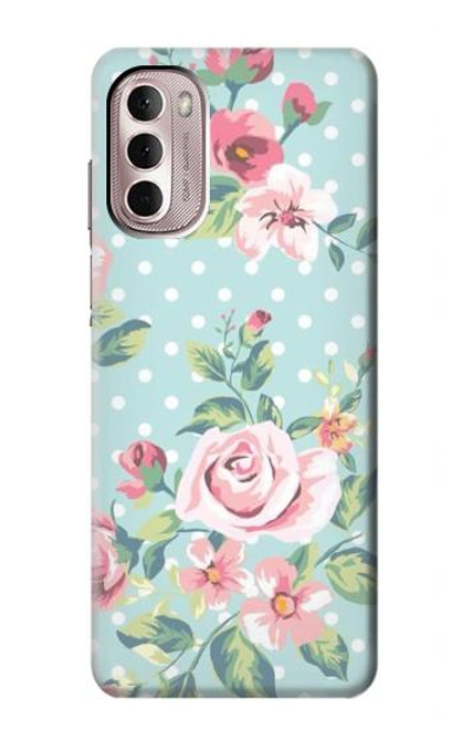 W3494 Vintage Rose Polka Dot Funda Carcasa Case y Caso Del Tirón Funda para Motorola Moto G Stylus 4G (2022)